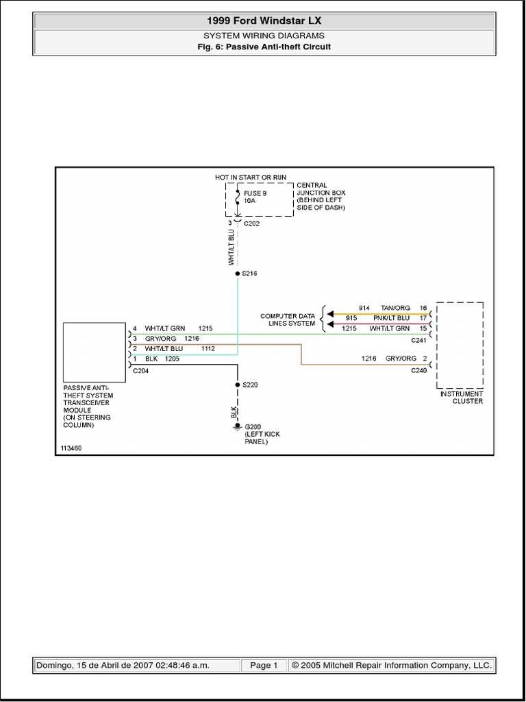 2001 ford windstar radio wiring diagram