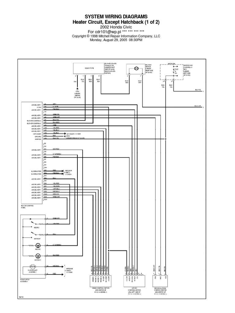 2002 honda civic ac wiring diagram