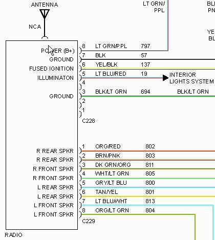2002 mercury cougar radio wiring diagram