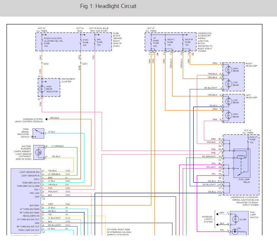 2003 buick century headlight wiring diagram