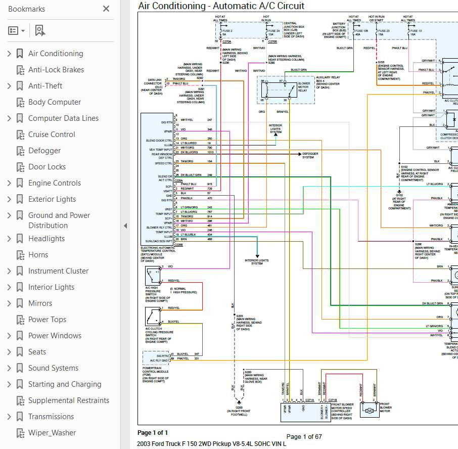 2003 ford f150 headlight wiring diagram