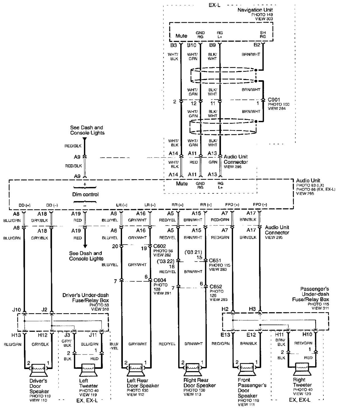2003 honda pilot radio wiring diagram
