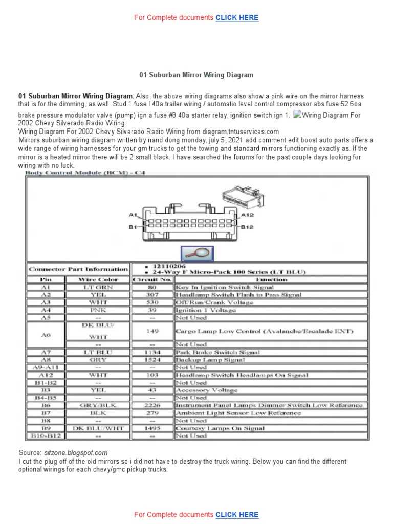 2004 suburban trailer wiring diagram
