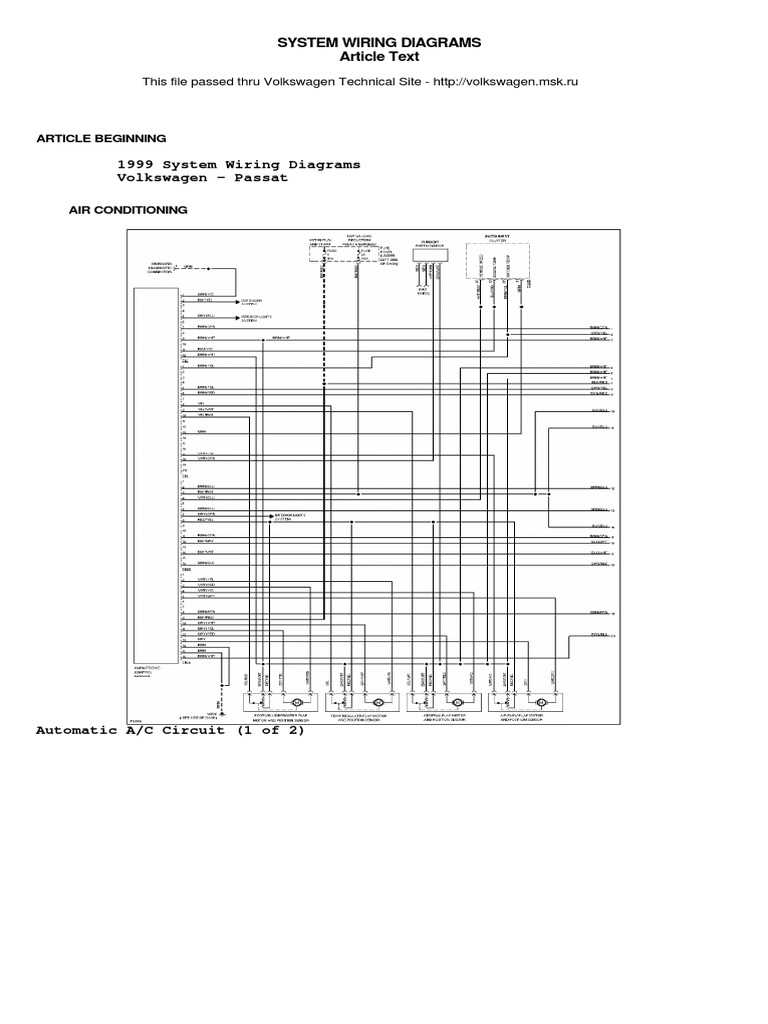 2004 vw passat wiring diagram