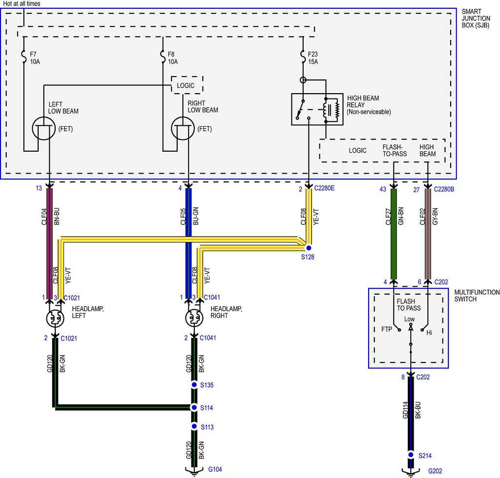 2005 ford escape headlight wiring diagram