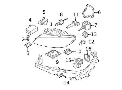 2006 bmw 330i adaptive headlight assembly diagram schematics