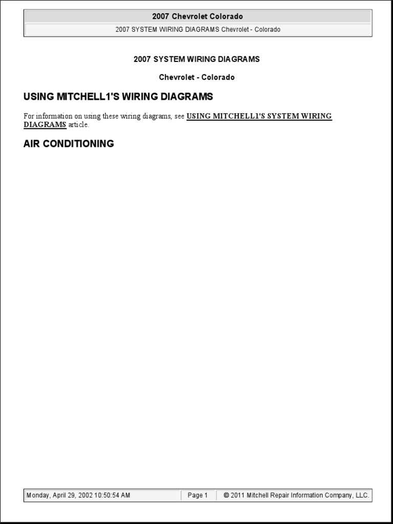 2006 chevy colorado wiring diagram