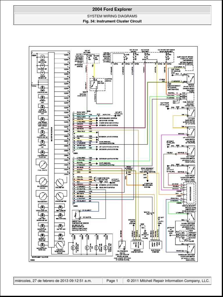2006 ford f250 instrument cluster wiring diagram