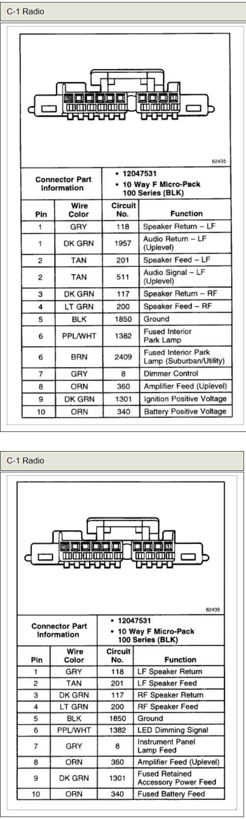 2007 chevy colorado radio wiring diagram