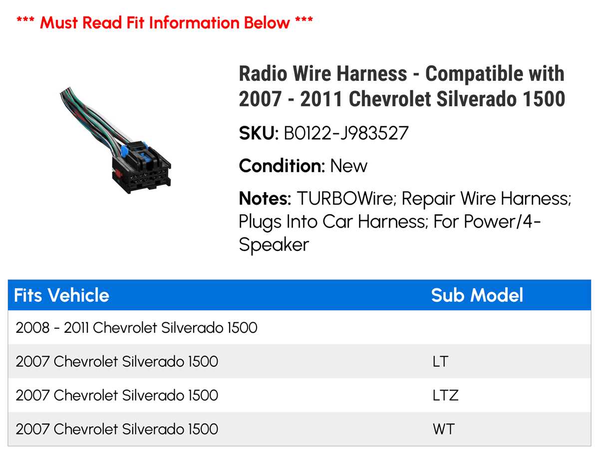 2007 chevy silverado classic radio wiring harness diagram