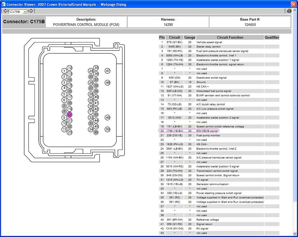 2007 crown vic wiring diagram