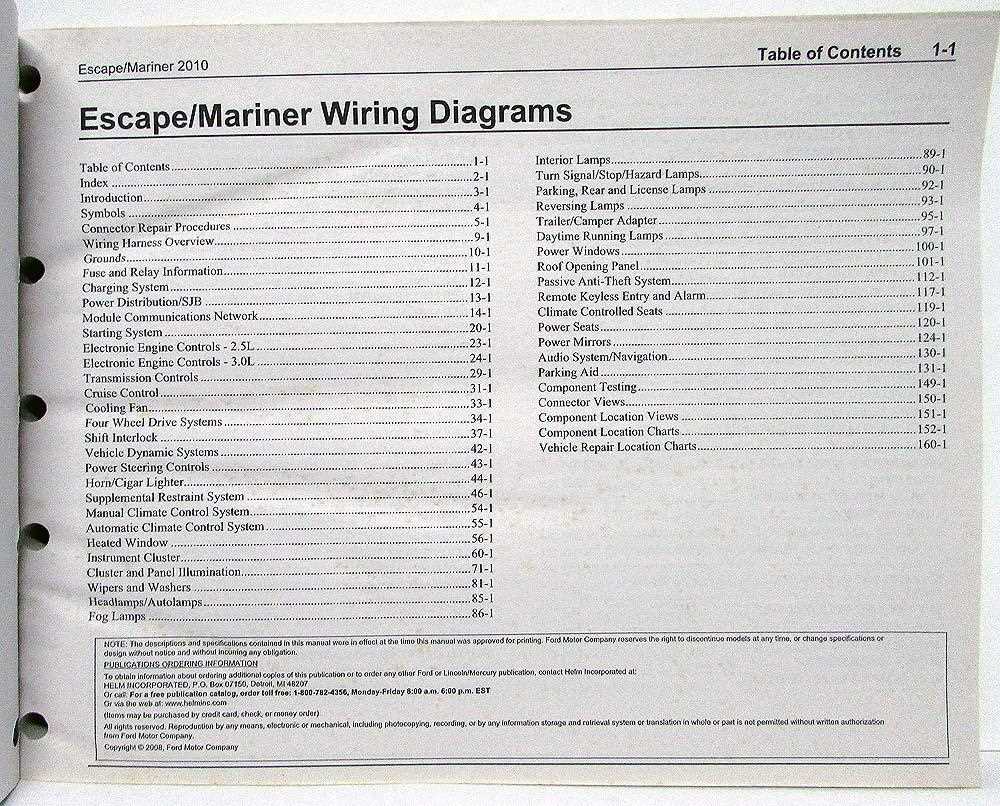 2010 ford escape starter wiring diagram