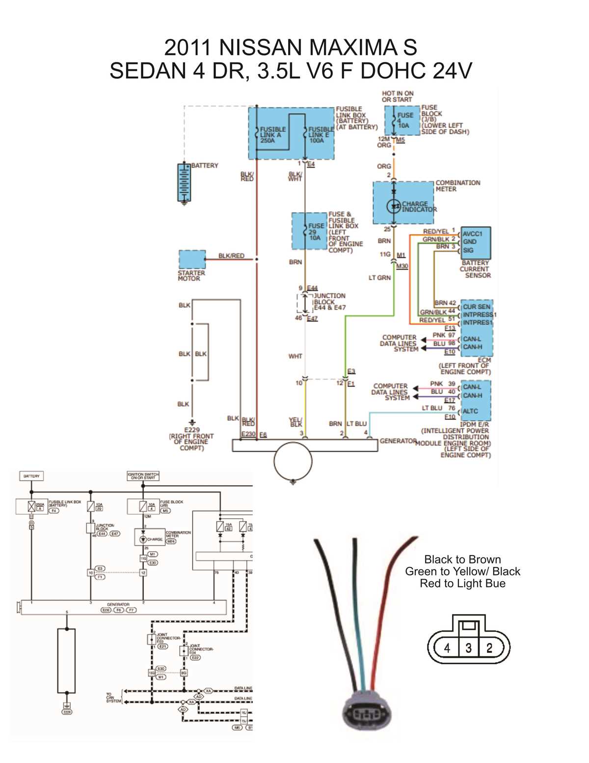 2011 nissan maxima alternator wiring diagram