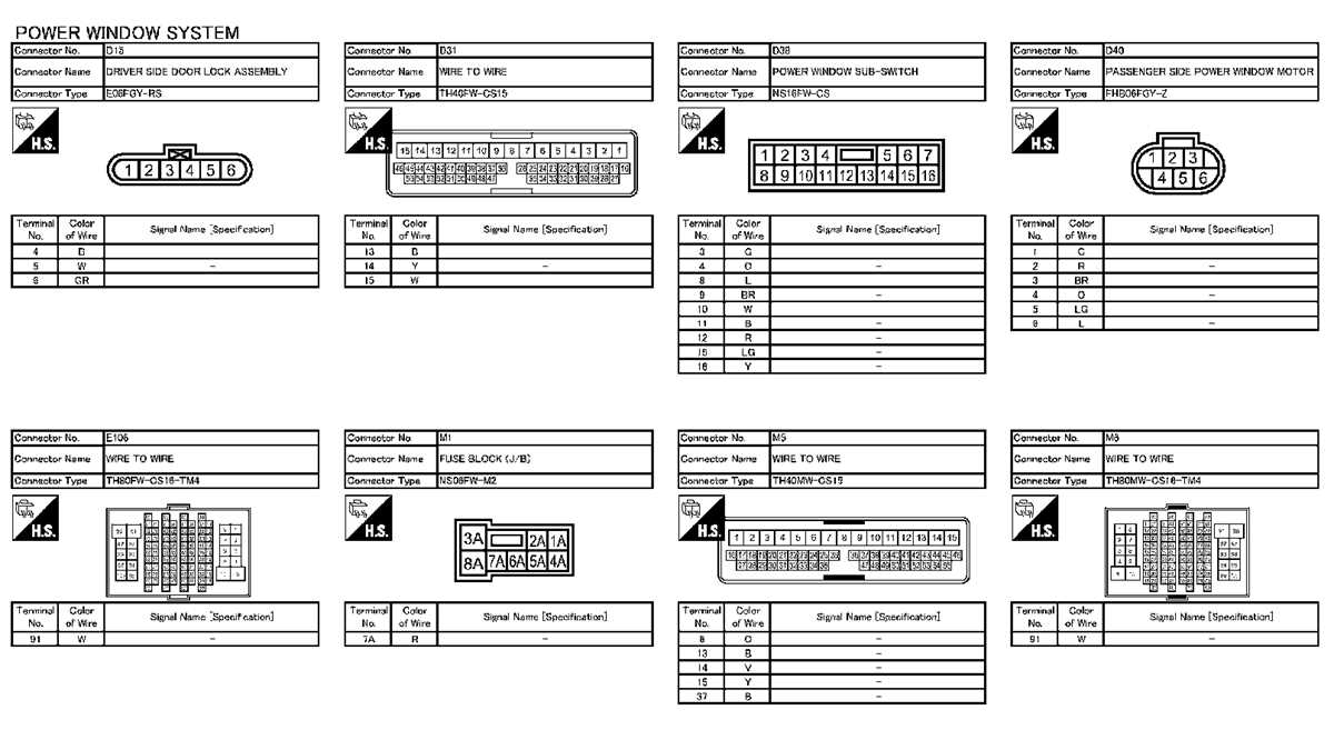 2012 nissan sentra power window wiring diagram