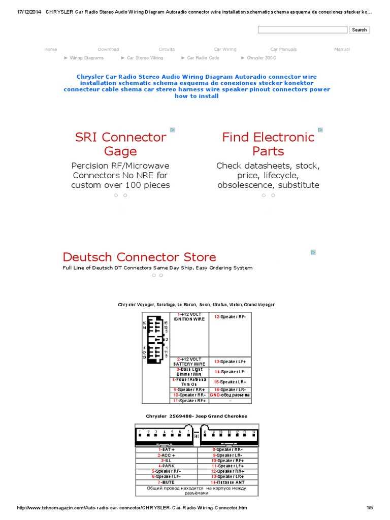 2015 chrysler 300 radio wiring diagram