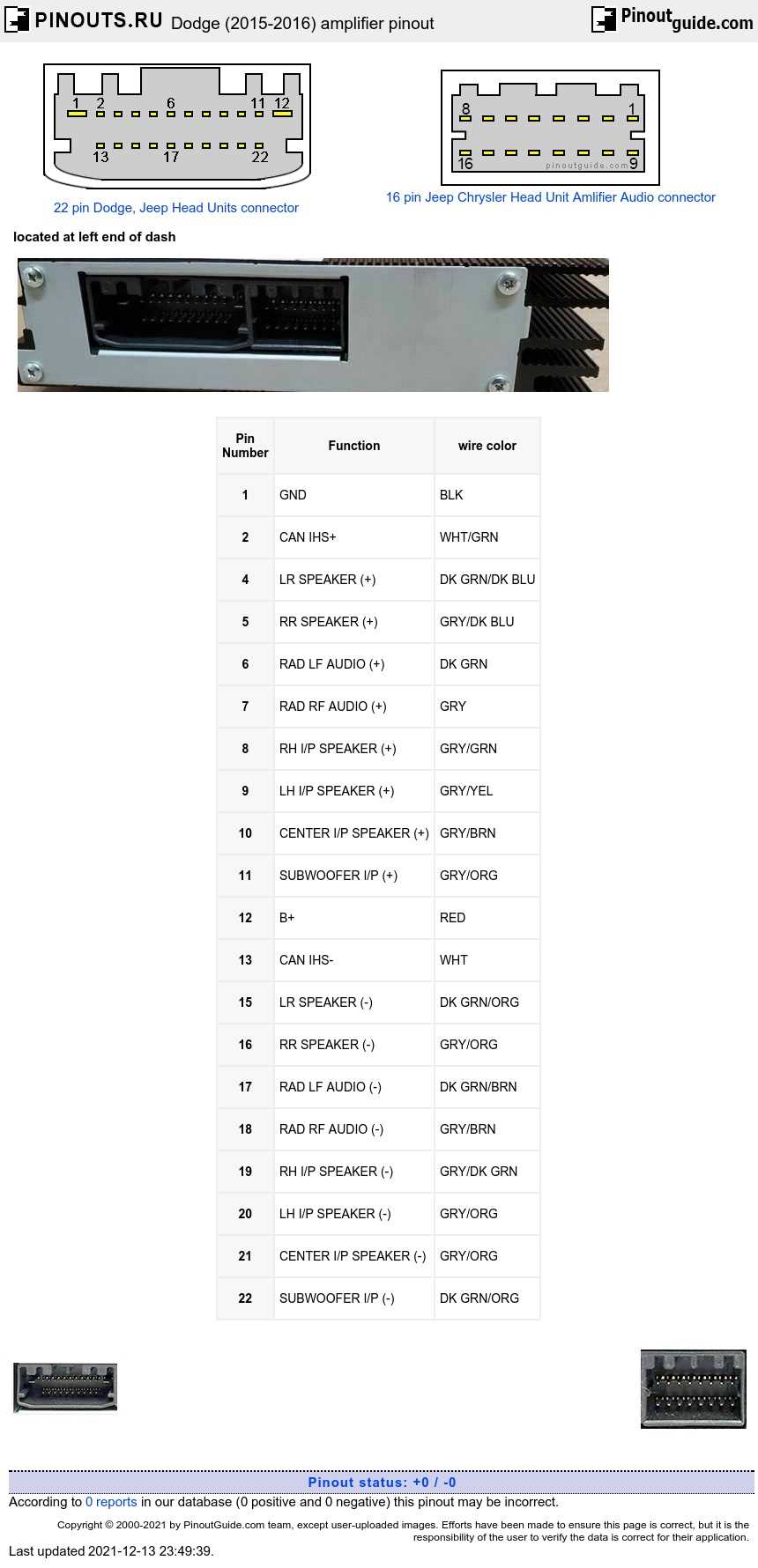 2018 dodge charger speaker wiring diagram