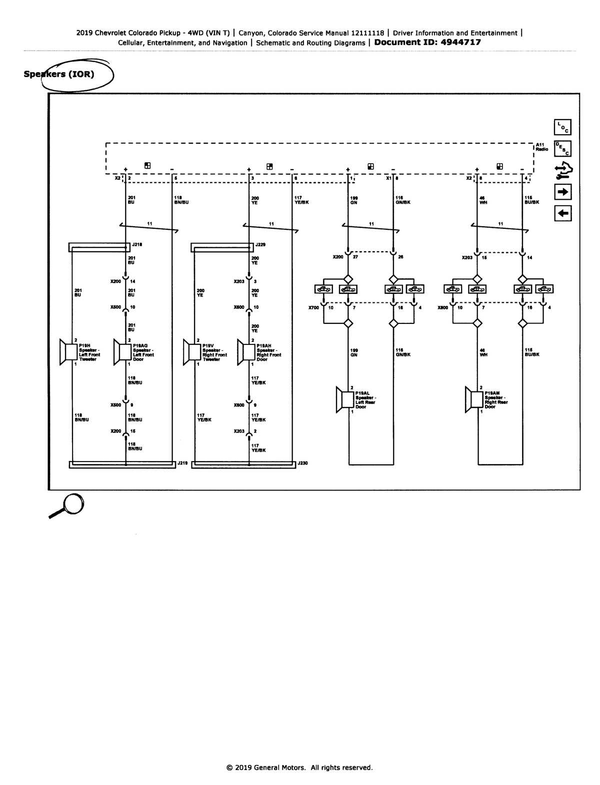 2019 chevy colorado radio wiring diagram