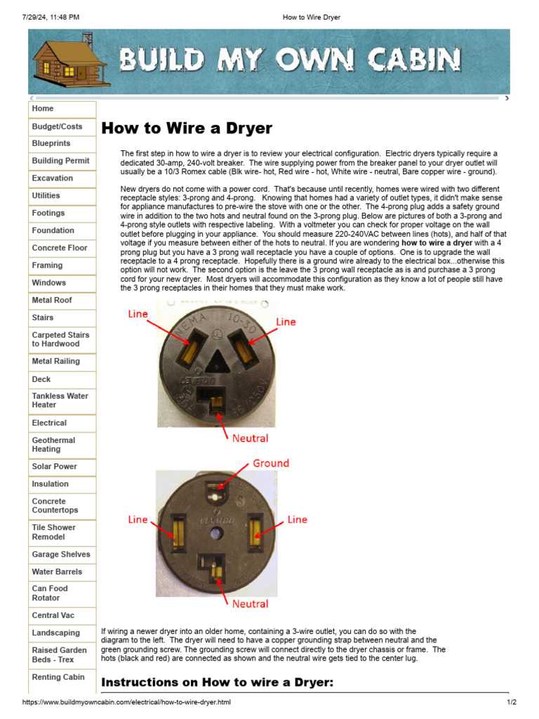 220 volt dryer wiring diagram