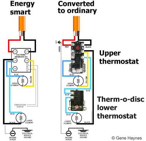 240v electric water heater thermostat wiring diagram