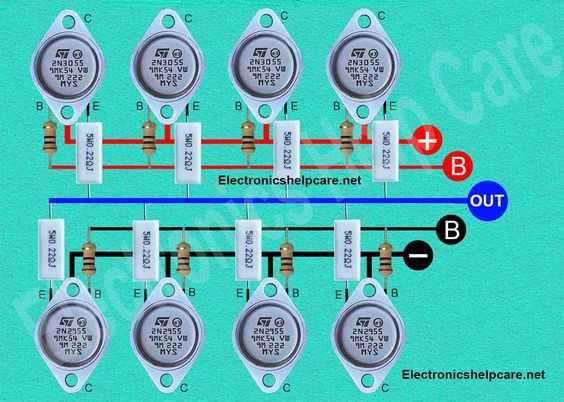 2n3055 transistor amplifier circuit diagram