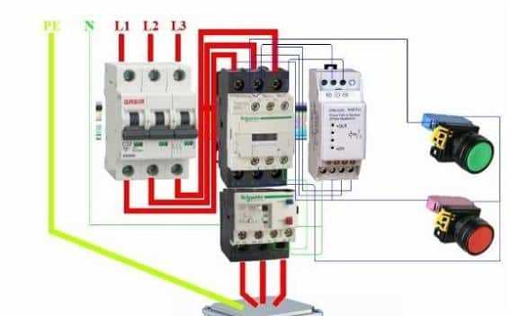 3 phase voltage monitoring relay circuit diagram 3 phase voltage monitoring relay circuit diagram