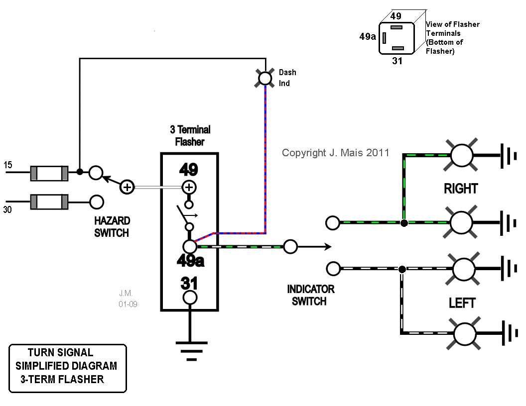 3 pin flasher wiring diagram