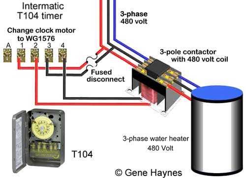 3 phase contactor wiring diagram with timer