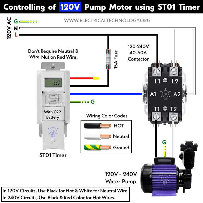 3 phase contactor wiring diagram with timer