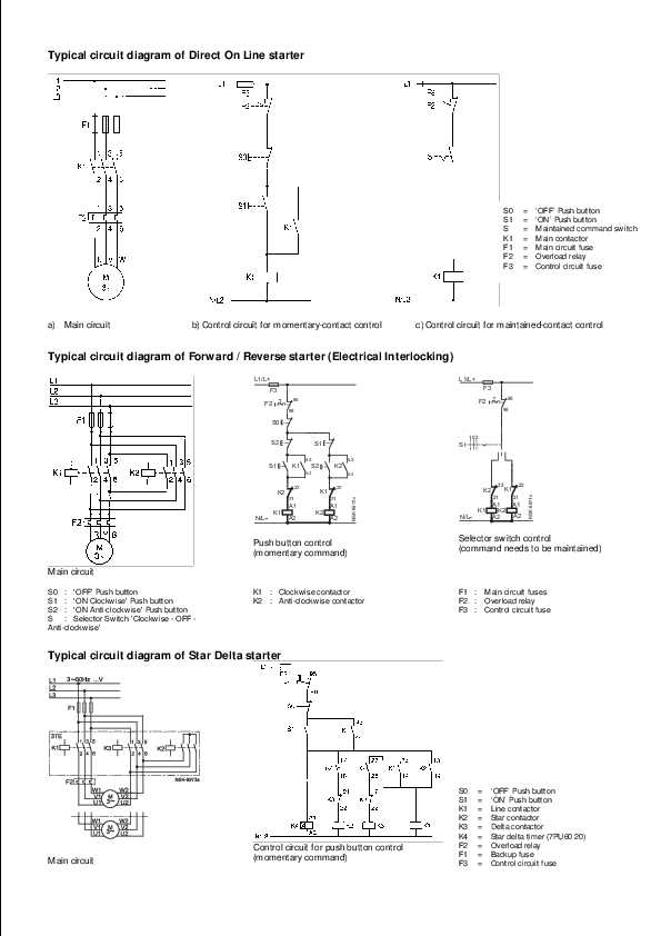 3 phase forward reverse motor control circuit diagram