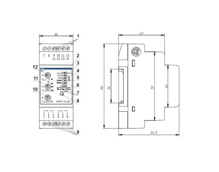 3 phase monitoring relay wiring diagram