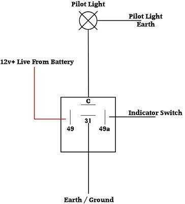 3 pin electronic flasher relay wiring diagram
