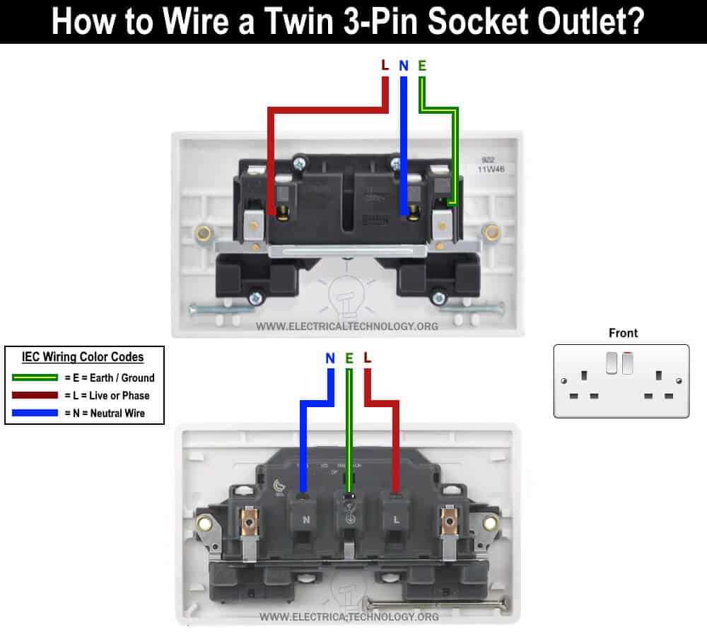 3 pin socket wiring diagram