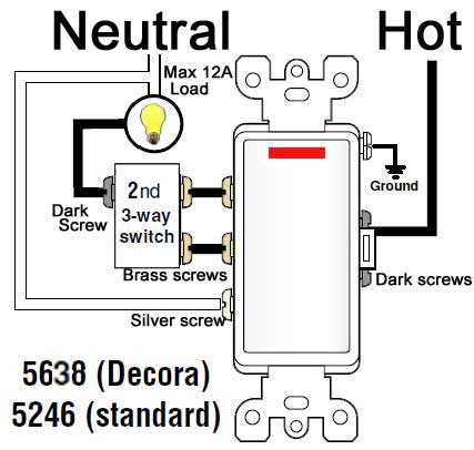 3 way switch with pilot light wiring diagram
