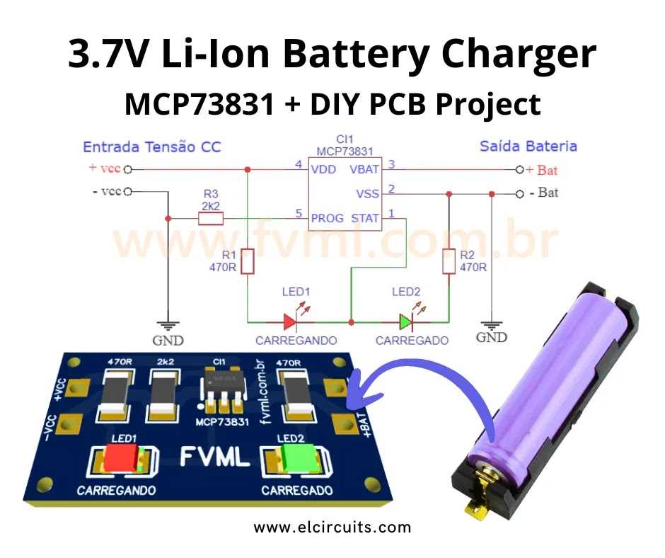 3.7 v battery charger circuit diagram