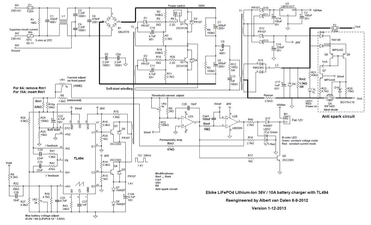 36v battery charger circuit diagram