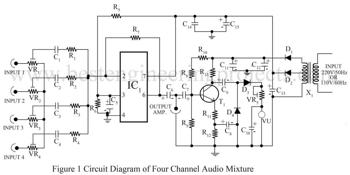 4 channel audio amplifier schematic diagram 4 channel audio amplifier schematic diagram