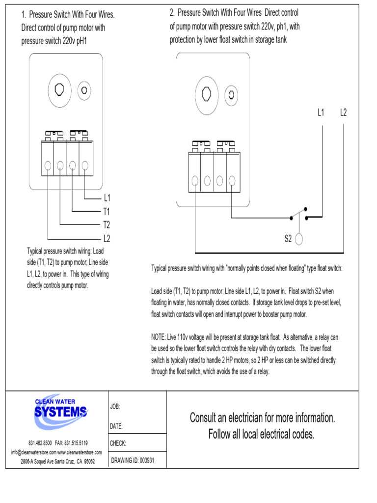 4 pin pressure switch wiring diagram