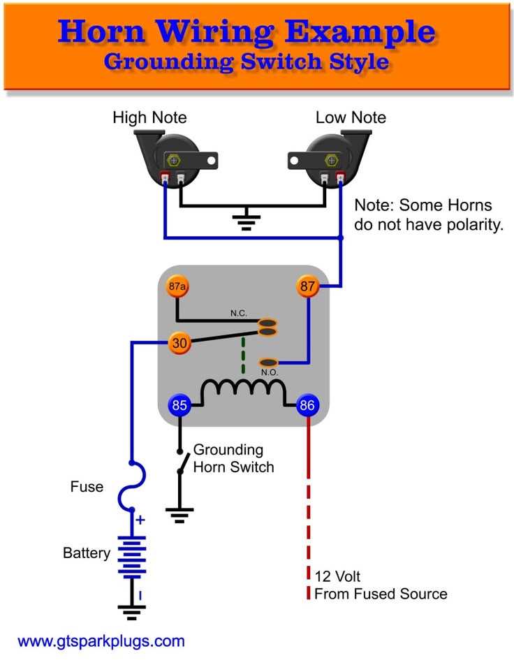 4 pin relay wiring diagram horn