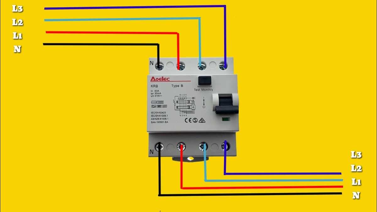 4 pole circuit breaker wiring diagram