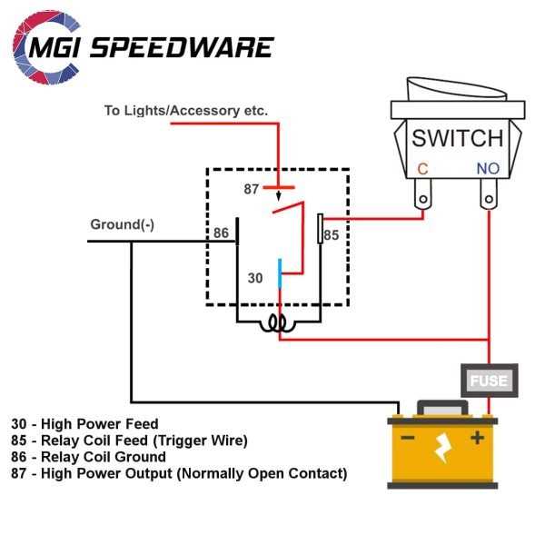 12vdc 30/40a relay wiring diagram