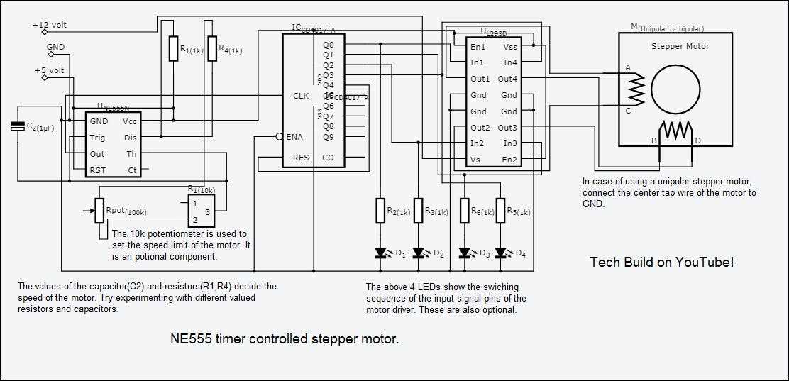 5 phase stepper motor driver circuit diagram