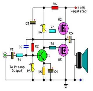 50 watts amplifier schematic diagram