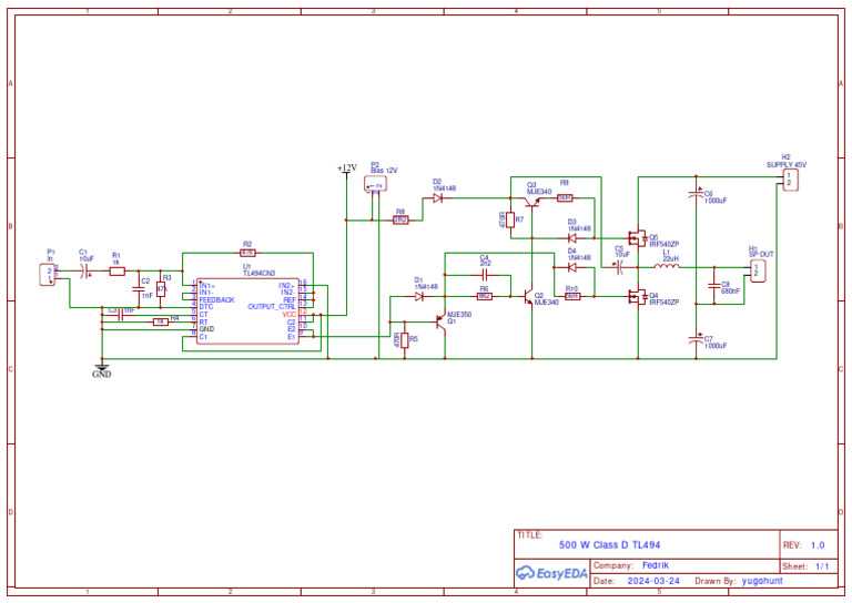 500 watt amplifier circuit diagram 500 watt amplifier circuit diagram