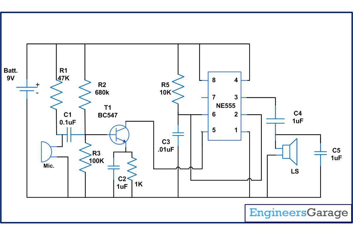 555 amplifier circuit diagram