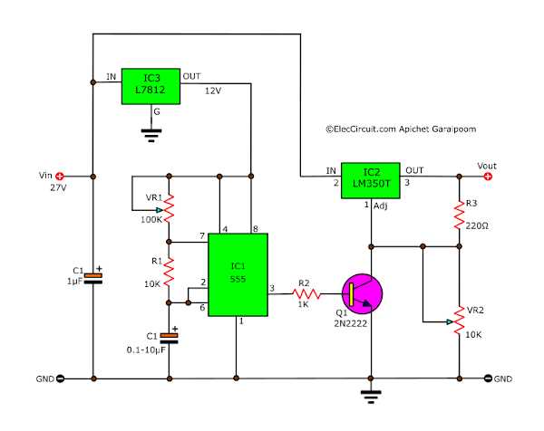555 oscillator circuit diagram