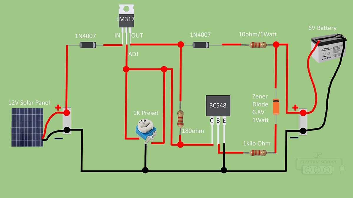 6 volt solar panel battery charger circuit diagram