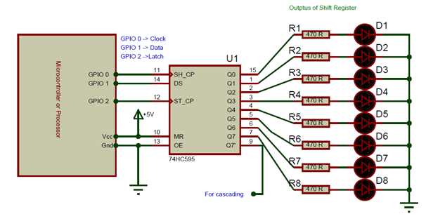 74hc595 circuit diagram 74hc595 circuit diagram