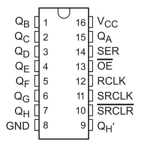 74hc595 circuit diagram 74hc595 circuit diagram