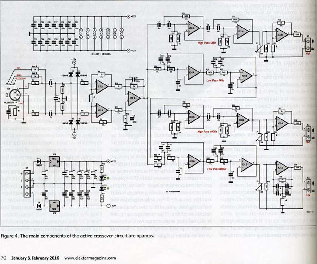 active crossover circuit diagram