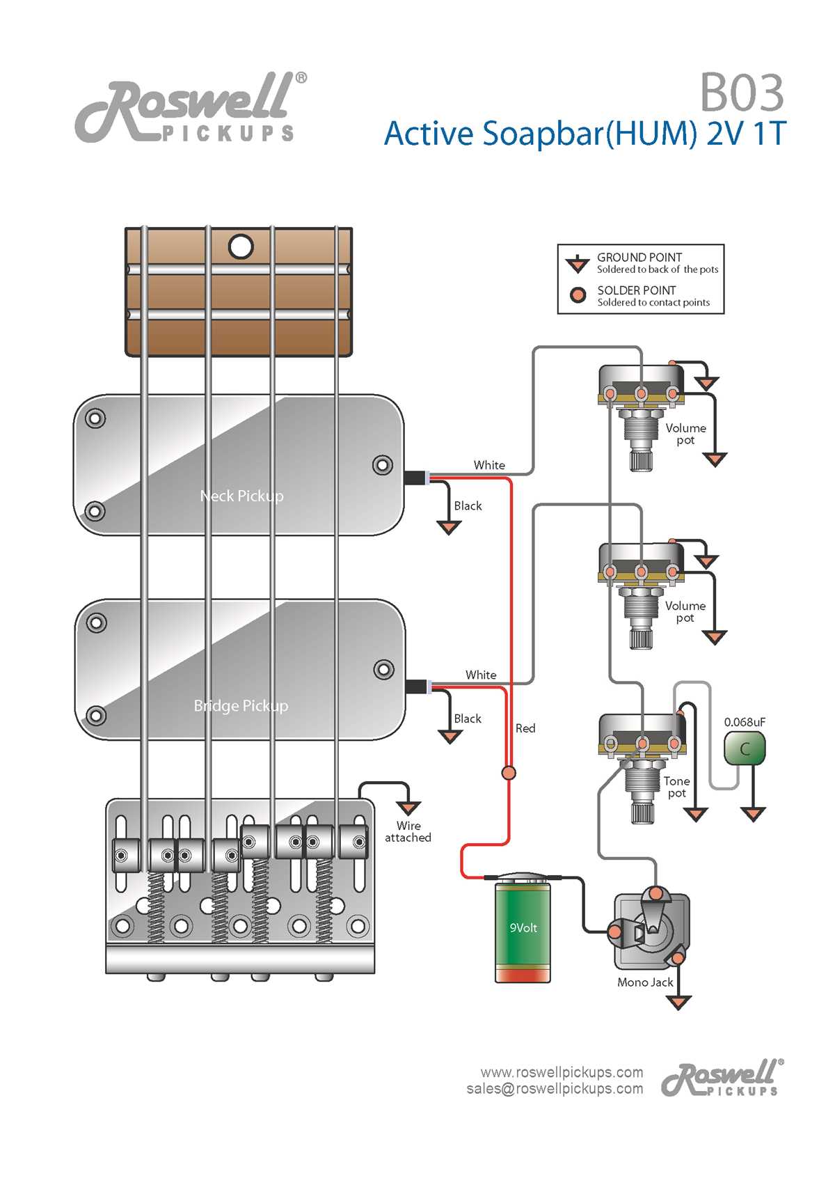 active pickup wiring diagram